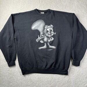 Vintage 90s Rocky Bullwinkle Flying Squirrel Crewneck Santee Men's Size XXL Gray